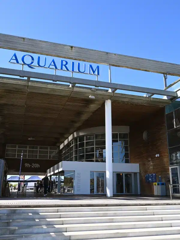 Entrée de l'aquarium moderne et vitré