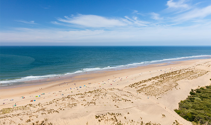 Plage de la Palmyre face à l'Océan Atlantique