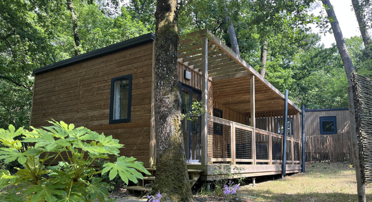 Chalet premium en bois camping nature